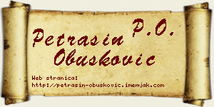 Petrašin Obušković vizit kartica
